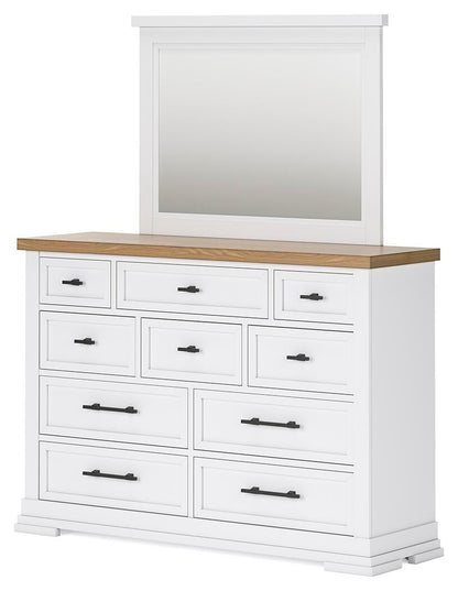 Ashbryn California King Panel Storage Bed, Dresser, Mirror, Chest and Nightstand