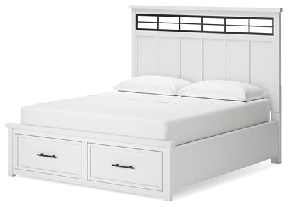 Ashbryn California King Panel Storage Bed, Dresser, Mirror, Chest and Nightstand
