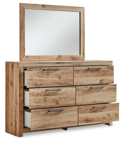Hyanna King Panel Bed, Dresser, Mirror and Nightstand
