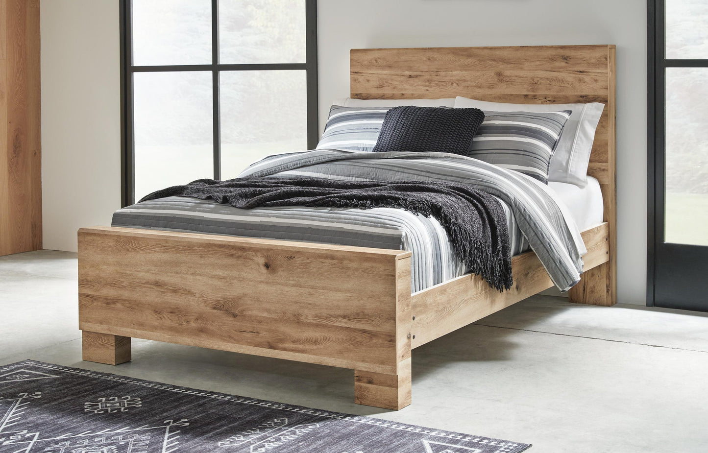 Hyanna Full Panel Bed, Dresser, Mirror, Chest and Nightstand