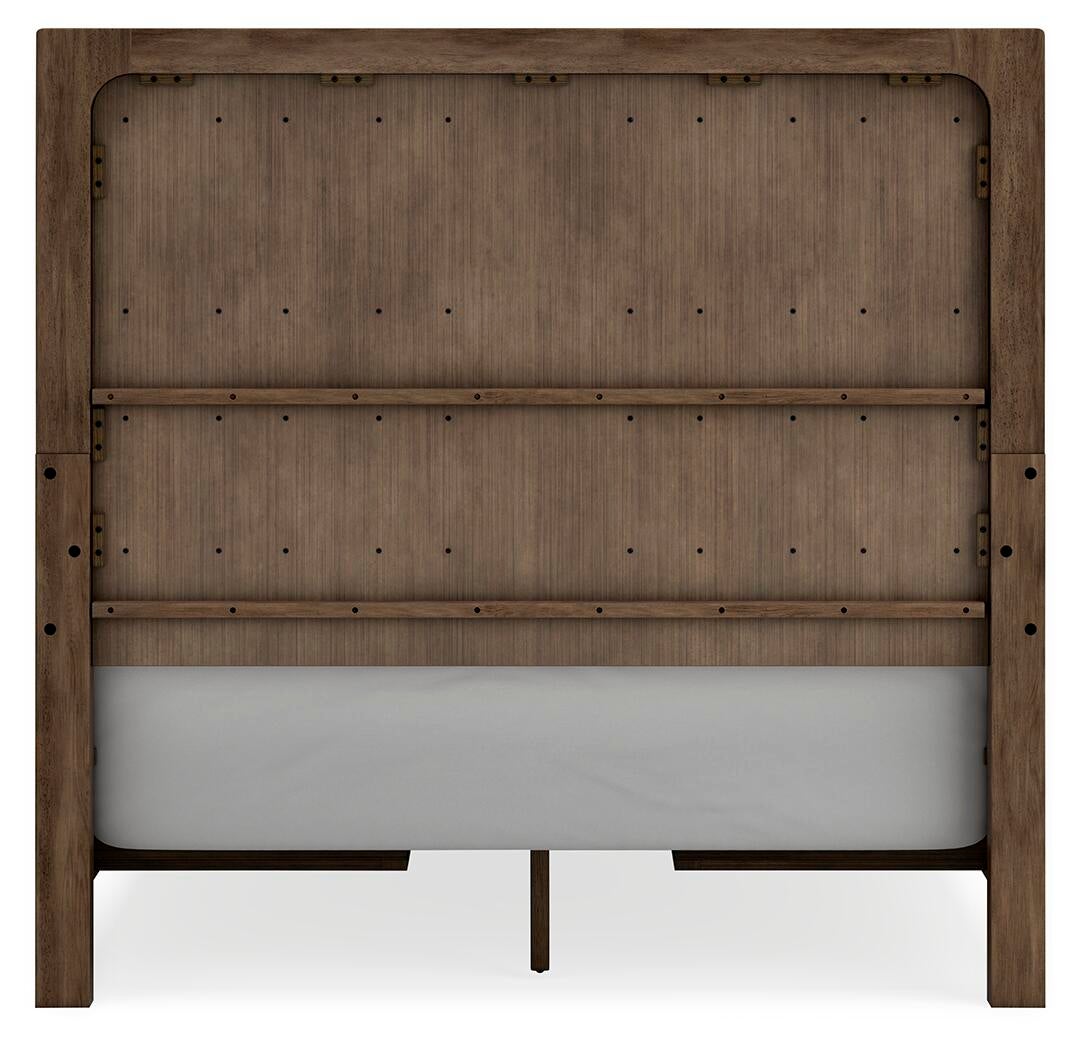Cabalynn Queen Panel Bed with Storage with Mirrored Dresser and Nightstand