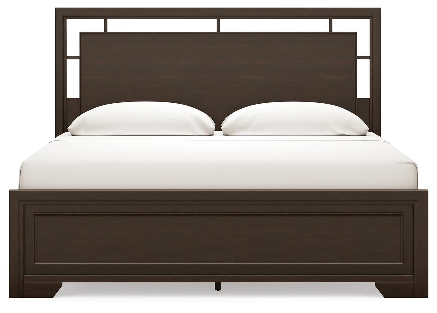 Covetown King Panel Bed with Mirrored Dresser