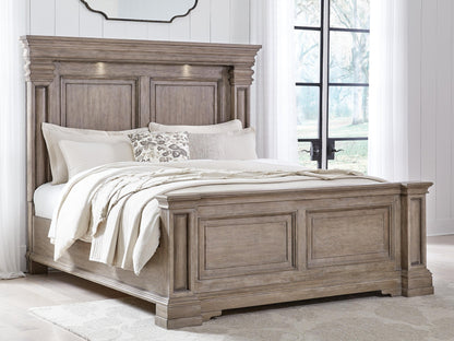 Blairhurst California King Panel Bed, Dresser, Mirror, Chest and Nightstand
