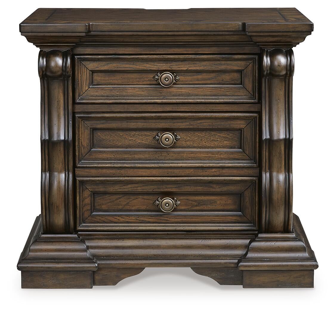 Maylee Queen Upholstered Bed, Dresser, Mirror, Chest and Nightstand