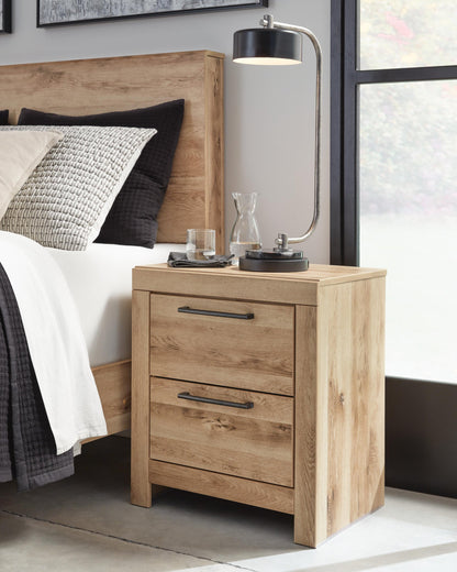 Hyanna Full Panel Bed with 1 Side Storage, Dresser, Mirror, Chest and Nightstand