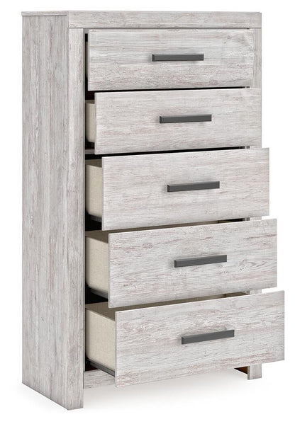 Cayboni Twin Panel Bed, Dresser, Mirror, Chest and Nightstand