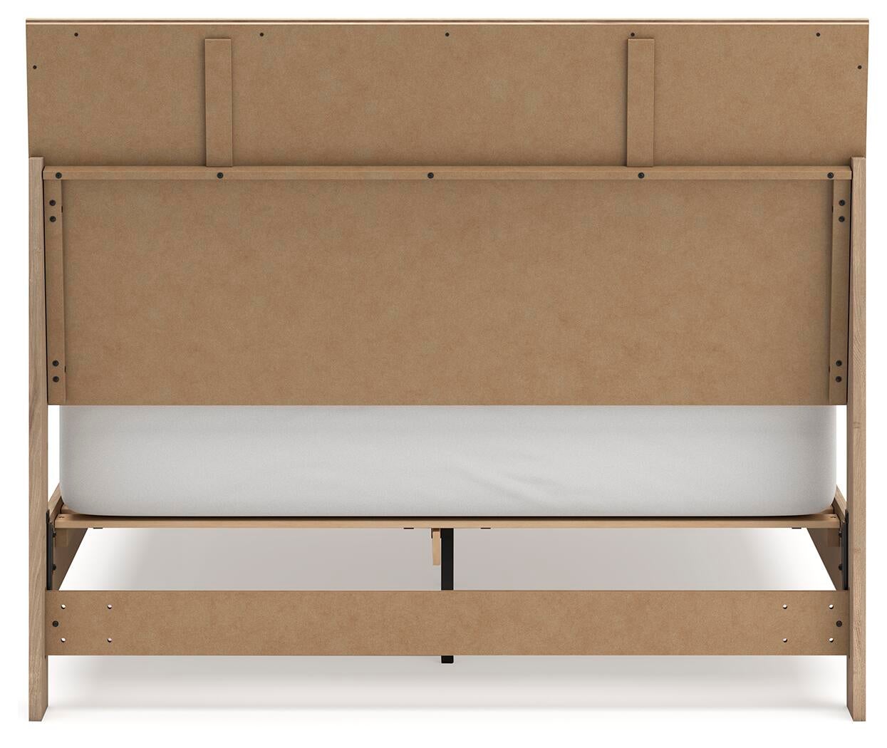 Cielden Queen Panel Bed with Mirrored Dresser and Nightstand