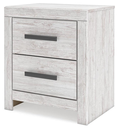 Cayboni Twin Panel Bed with Mirrored Dresser and Nightstand