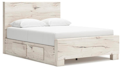 Lawroy Queen Panel Bed with Storage, Dresser and Mirror