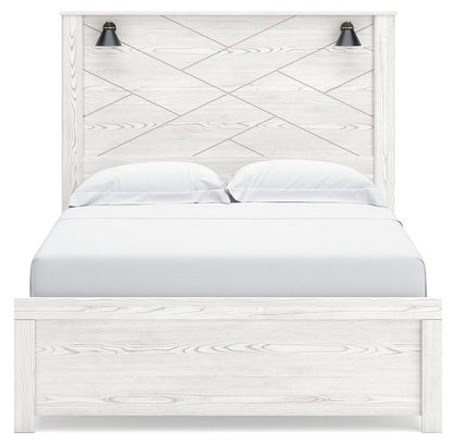 Gerridan Queen Panel Bed with Mirrored Dresser and Nightstand