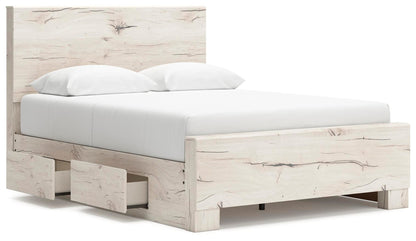 Lawroy Queen Panel Bed with Storage, Dresser, Mirror, Chest and Nightstand