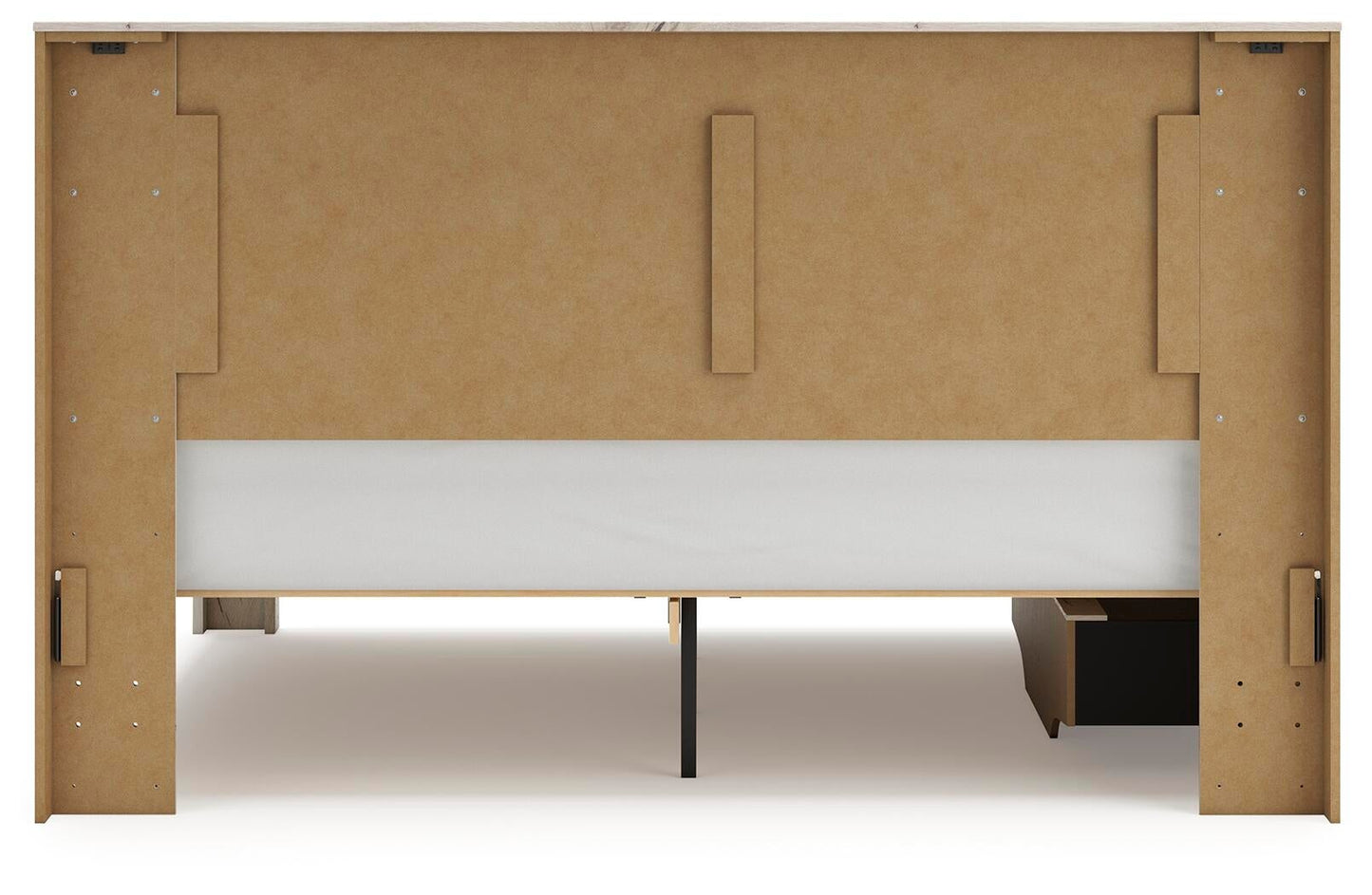Lawroy King Panel Bed with Storage, Dresser and Mirror