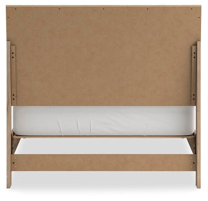 Cielden Full Panel Bed with Mirrored Dresser
