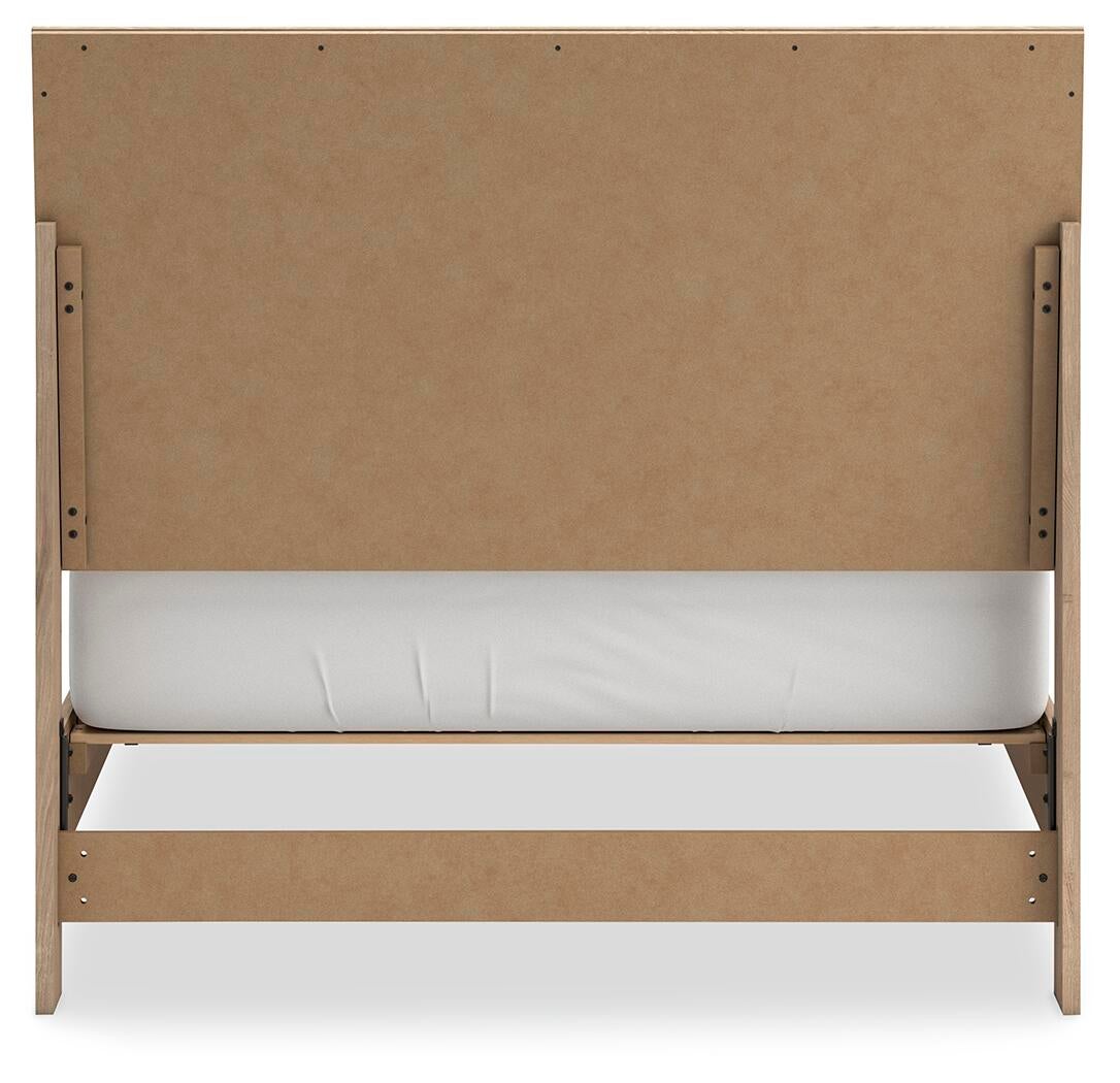Cielden Full Panel Bed with Mirrored Dresser, Chest and Nightstand