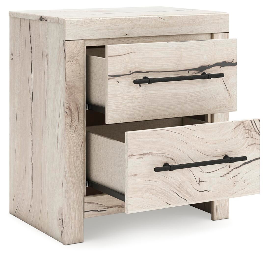Lawroy King Panel Bed with Storage, Dresser, Mirror, Chest and Nightstand