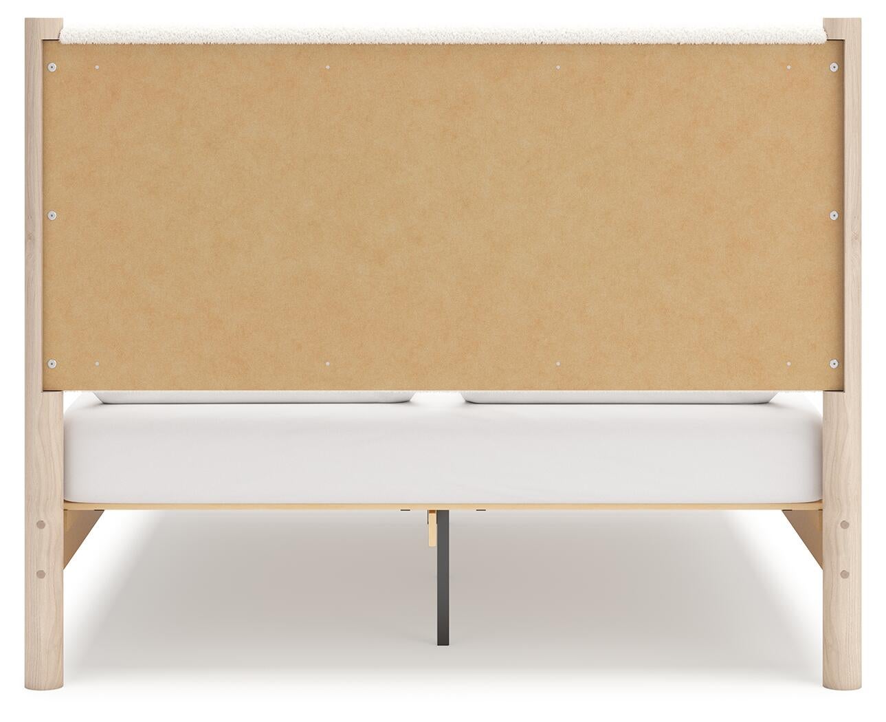 Cadmori Queen Upholstered Panel Bed with Mirrored Dresser