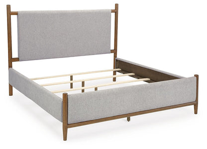 Lyncott California King Upholstered Bed, Dresser, Mirror, Chest and Nightstand