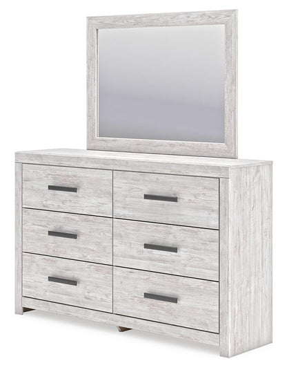 Cayboni King Panel Bed, Dresser, Mirror, Chest and Nightstand