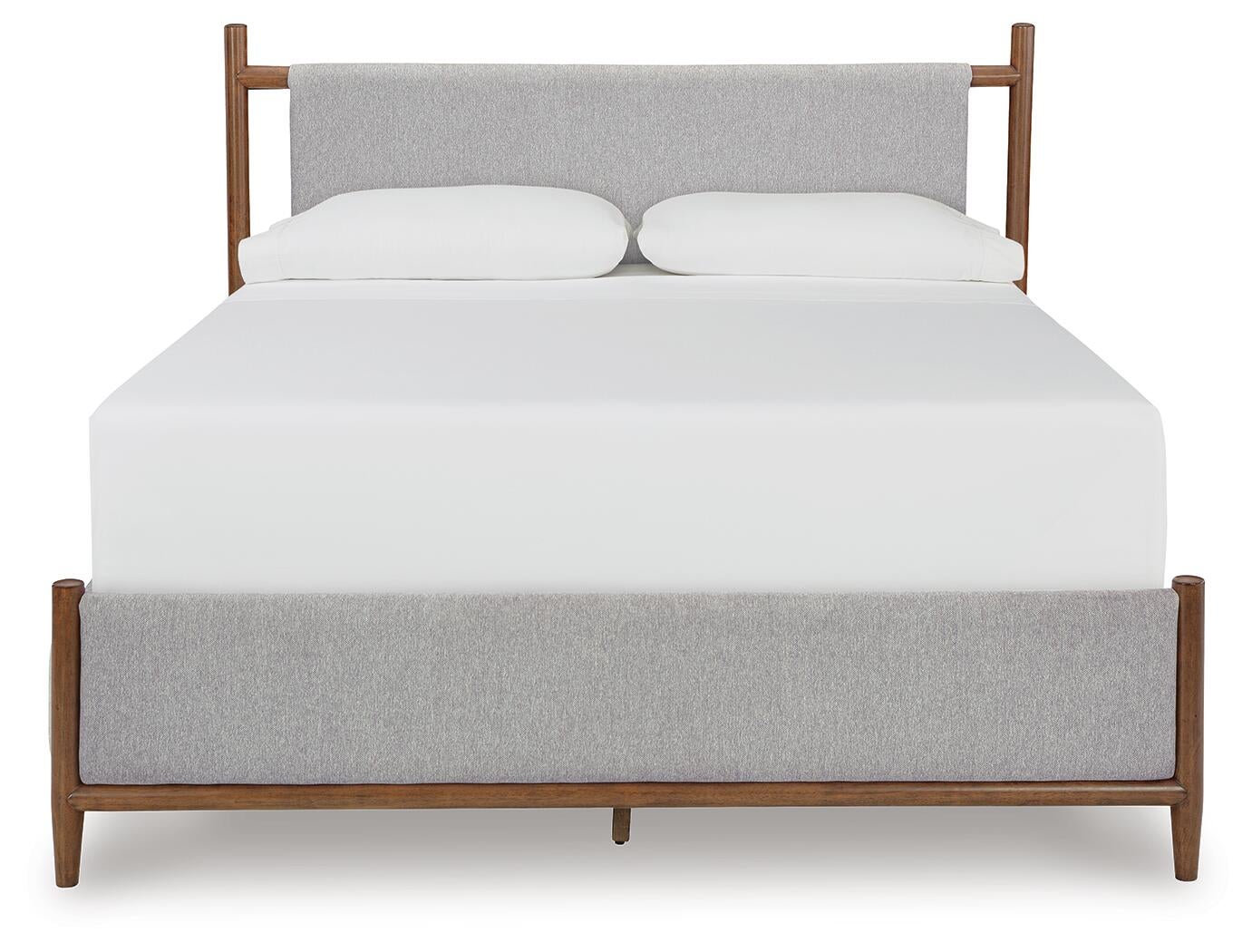 Lyncott King Upholstered Bed with Mirrored Dresser