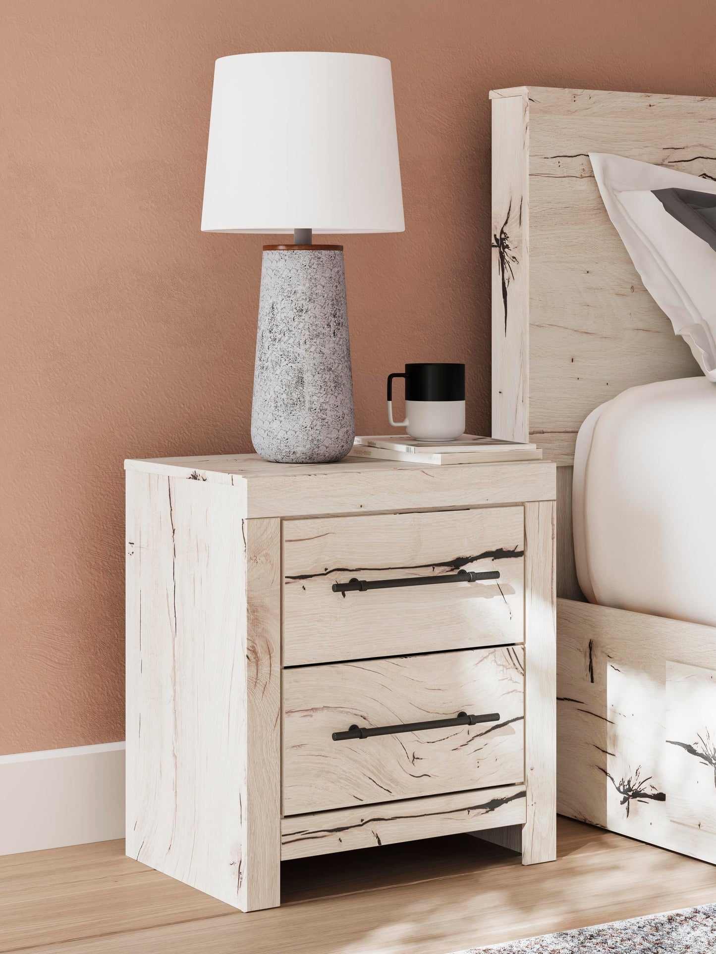 Lawroy Queen Panel Storage Bed, Dresser, Mirror and Nightstand