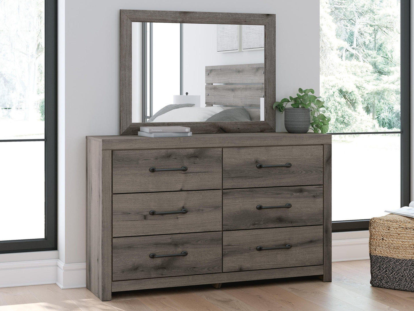 Urbanoore Full Panel Bed, Dresser and Mirror