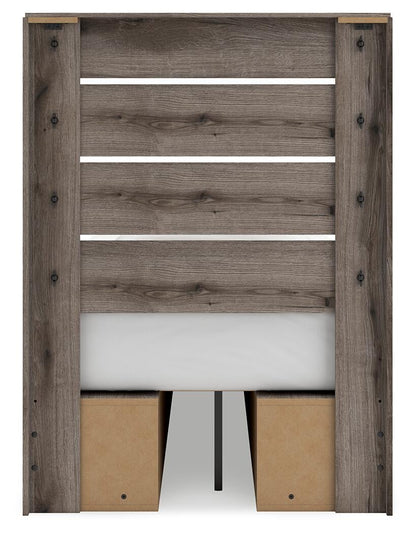 Urbanoore Twin Panel Bed with Storage, Dresser, Mirror and Nightstand