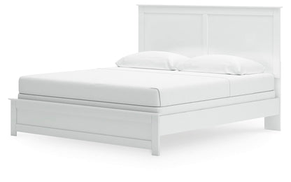 Bostwick Shoals King Panel Bed, Dresser, Mirror and Nightstand