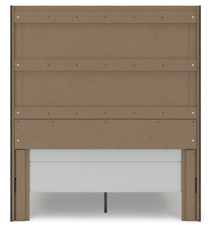 Parlayon Queen Panel Storage Bed, Dresser, Mirror, Chest and Nightstand