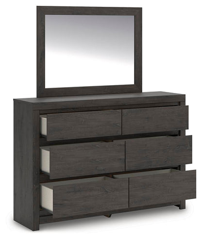 Parlayon Queen Panel Bed, Dresser, Mirror, Chest and Nightstand