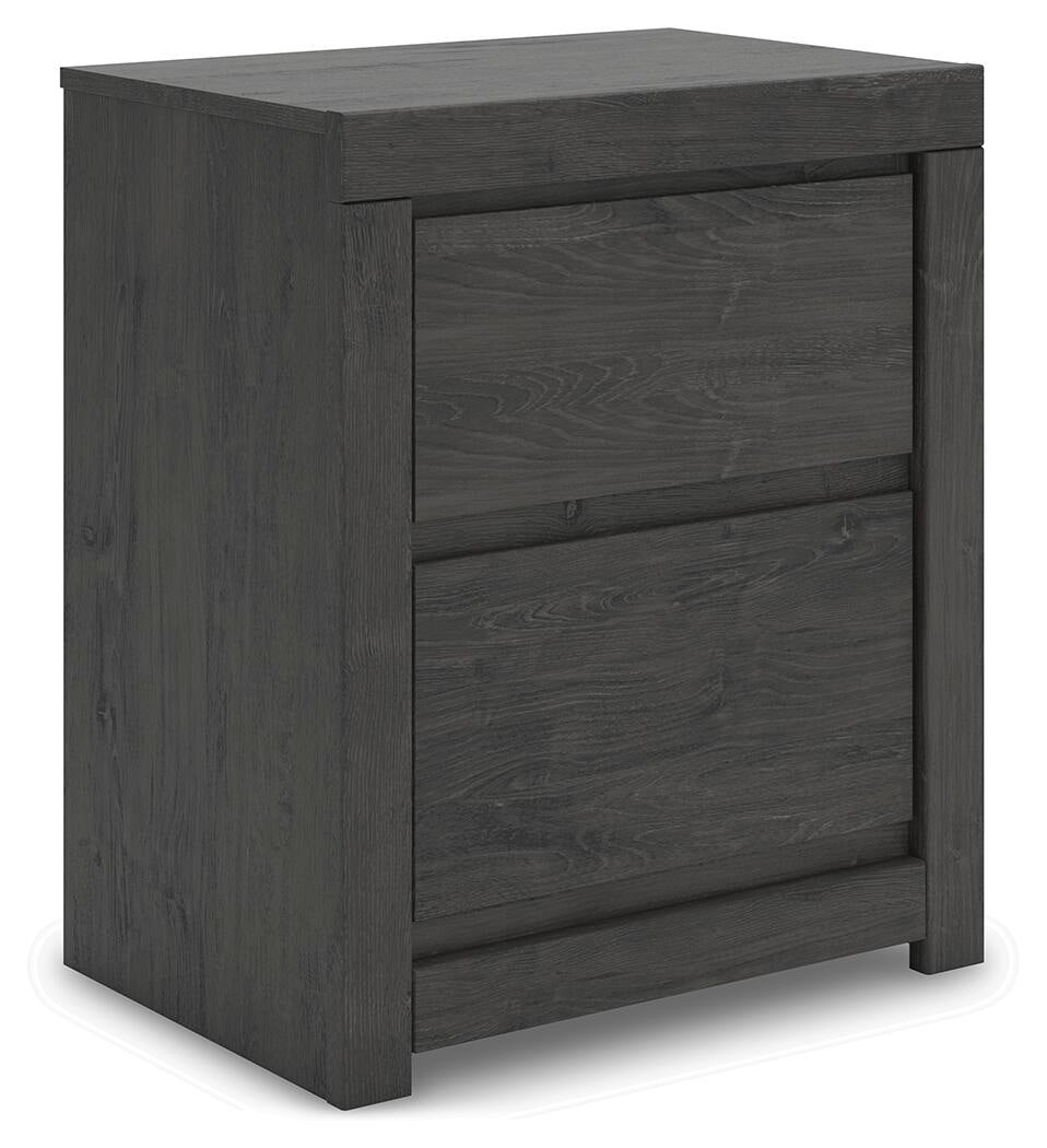 Parlayon Queen Panel Storage Bed, Dresser, Mirror and Nightstand