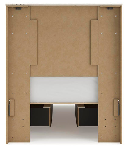 Lawroy Twin Panel Bed with Storage, Dresser, Mirror and Nightstand