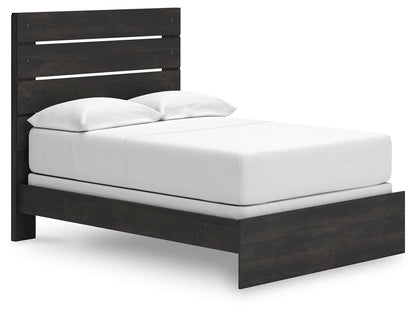 Delmorta Full Panel Bed, Dresser, Mirror and Nightstand