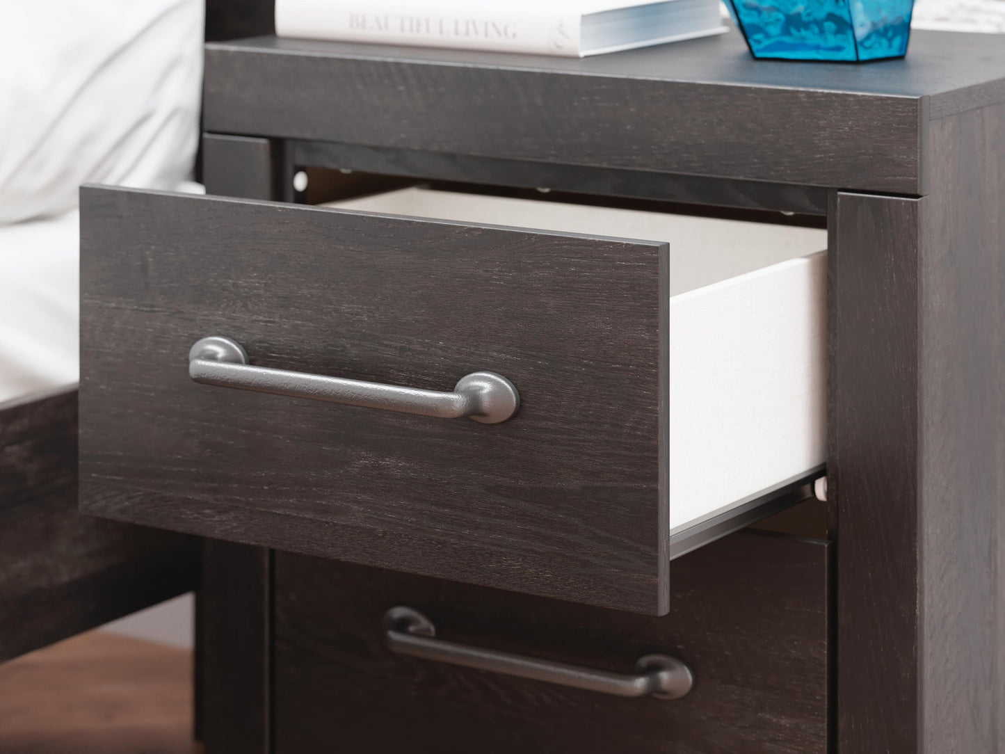 Delmorta Full Panel Bed, Dresser, Mirror, Chest and Nightstand