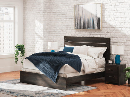 Delmorta King Panel Bed, Dresser, Mirror and Nightstand