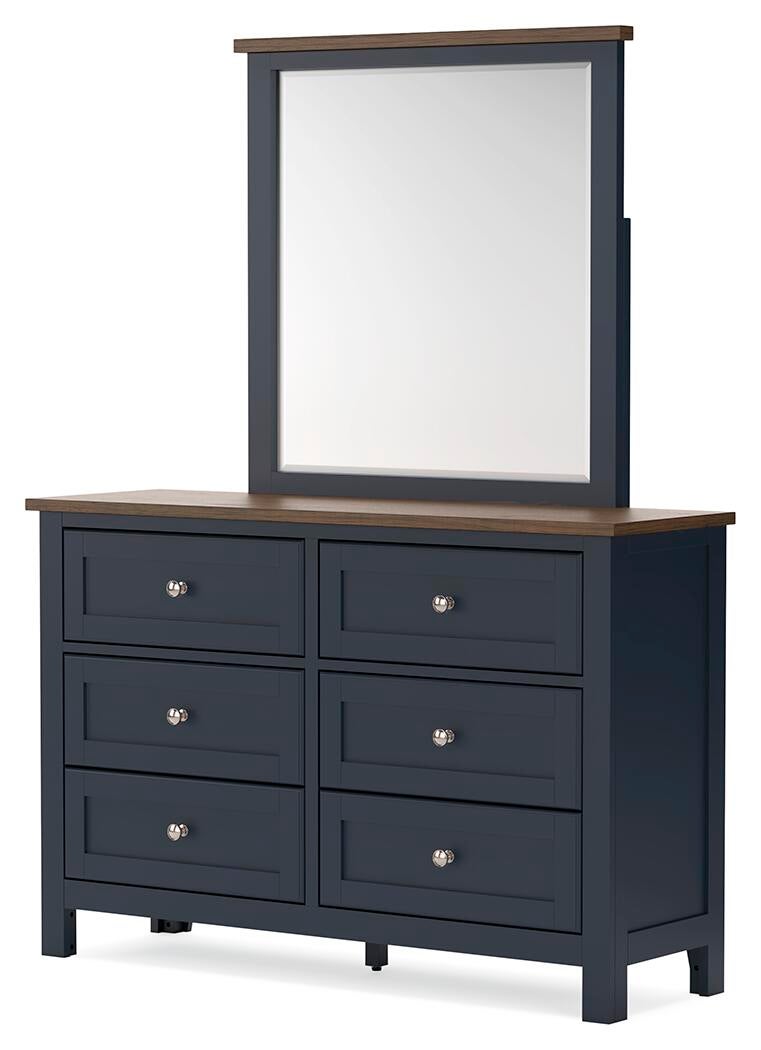 Landocken Twin Panel Headboard, Dresser, Mirror and Nightstand