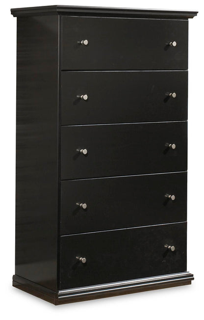 Maribel King Panel Bed, Dresser, Mirror, Chest and Nightstand