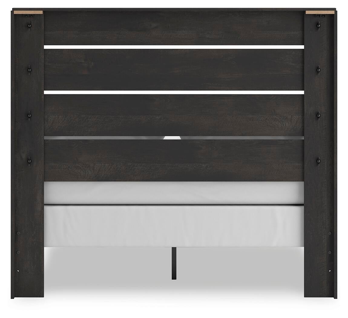 Delmorta Queen Panel Bed, Dresser, Mirror and Nightstand