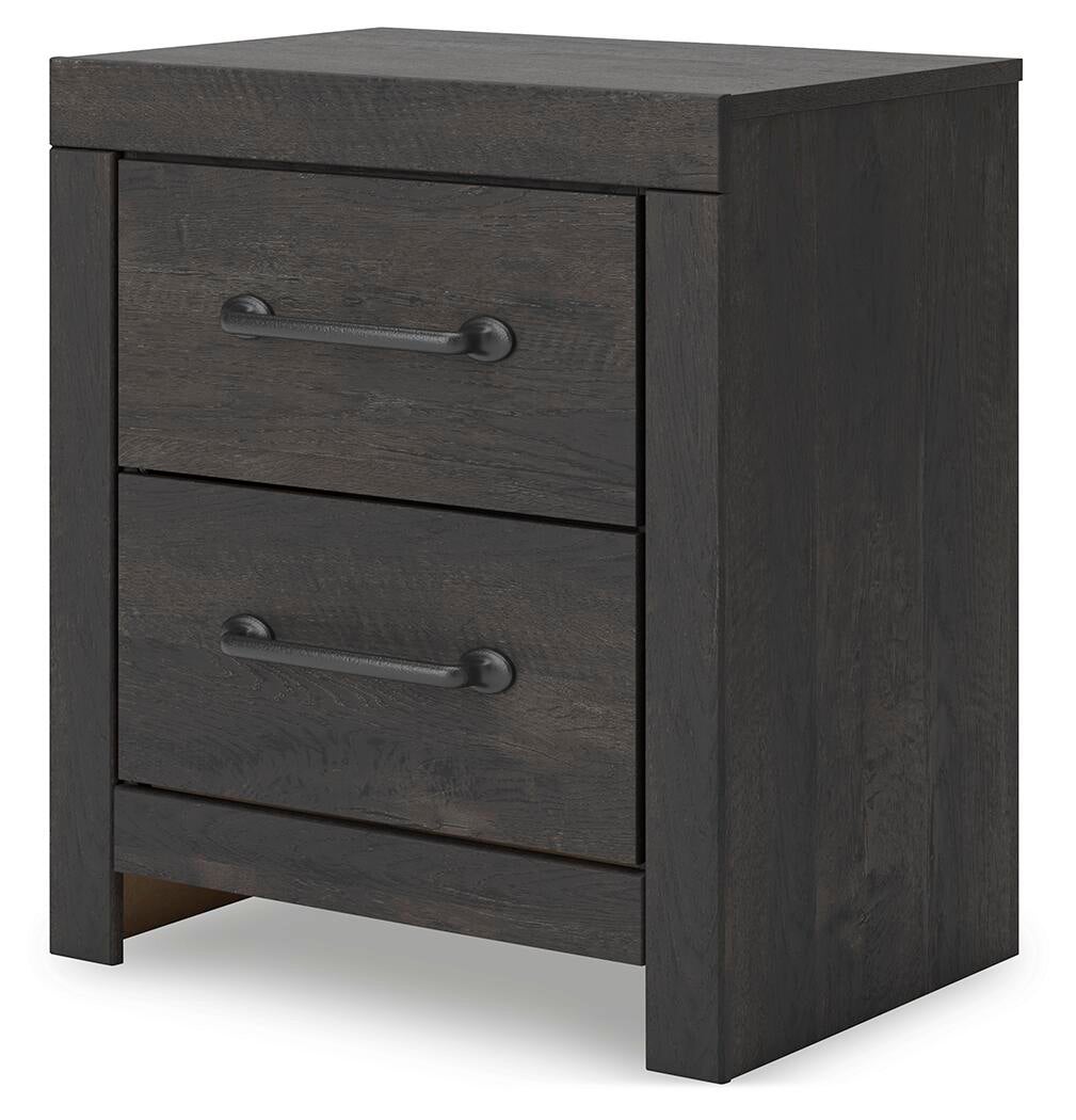 Delmorta Twin Panel Storage Bed, Dresser, Mirror and Nightstand