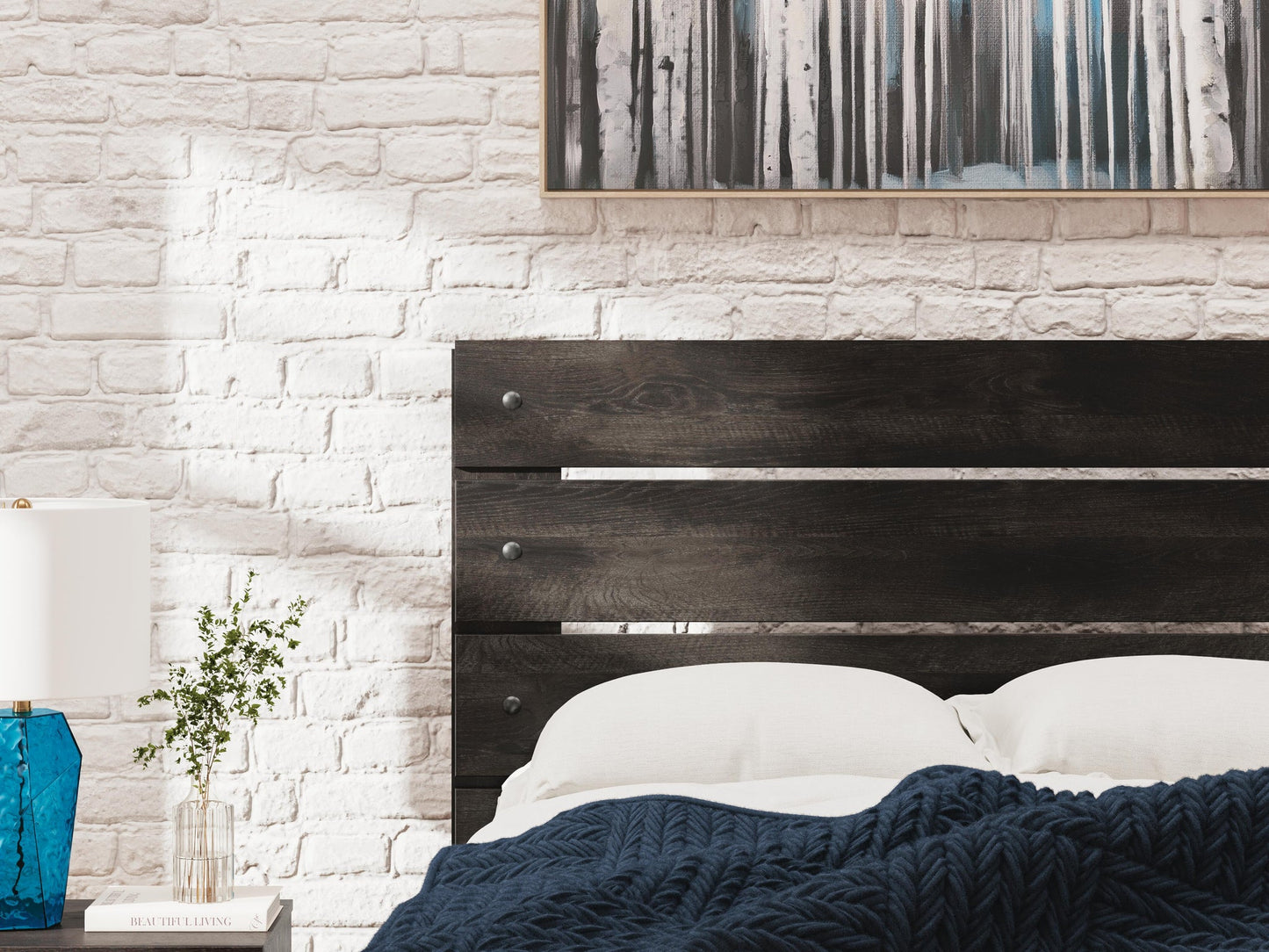Delmorta Twin Panel Storage Bed, Dresser and Mirror