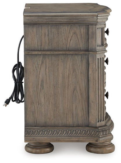 Ardenfield King Upholstered Sleigh Bed, Dresser, Mirror and Nightstand