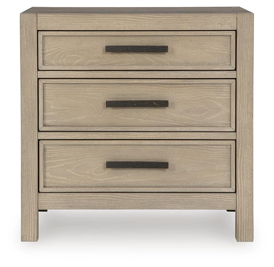 Calmoro Queen Bookcase Bed with Mirrored Dresser and Nightstand