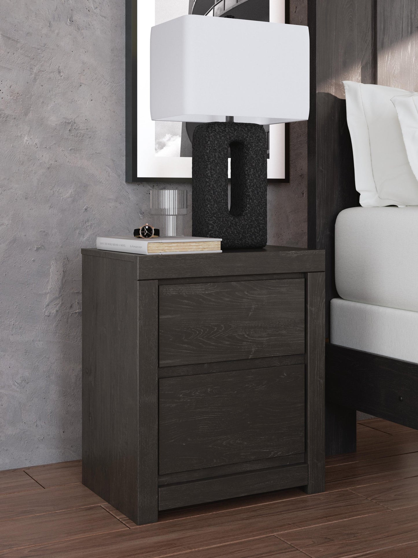 Parlayon King Panel Storage Bed, Dresser, Mirror, Chest and Nightstand