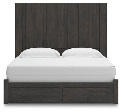 Parlayon King Panel Storage Bed, Dresser, Mirror and Nightstand