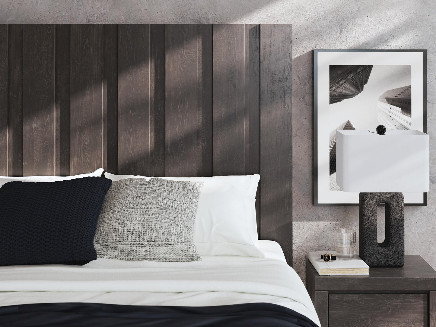 Parlayon King Panel Storage Bed, Dresser, Mirror and Nightstand