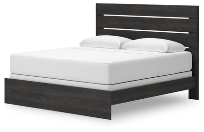 Delmorta King Panel Bed, Dresser, Mirror, Chest and Nightstand