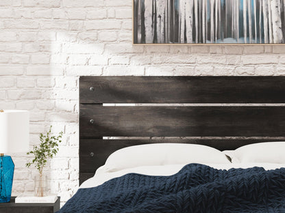 Delmorta King Panel Bed, Dresser, Mirror, Chest and Nightstand