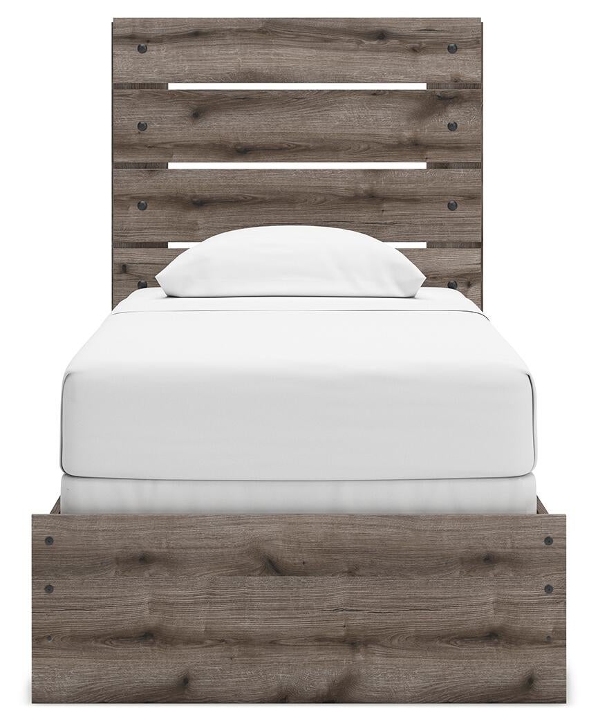 Urbanoore Twin Panel Bed, Dresser, Mirror, Chest and Nightstand