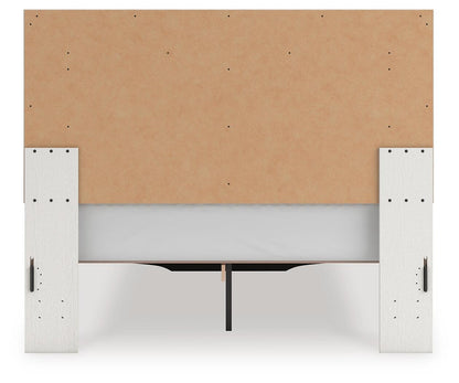 Birmonton Queen Upholstered Panel Platform Storage Bed, Dresser, Mirror and Nightstand