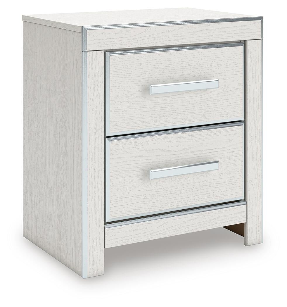 Birmonton King Upholstered Panel Platform Storage Bed, Dresser, Mirror, Chest and Nightstand