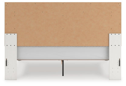Birmonton King Upholstered Panel Platform Bed, Dresser, Mirror, Chest and Nightstand